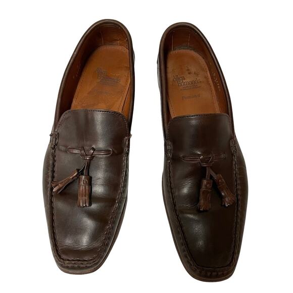 Allen Edmonds Pomona Brown Leather Tassle Loafer Men’s 9D main image 7